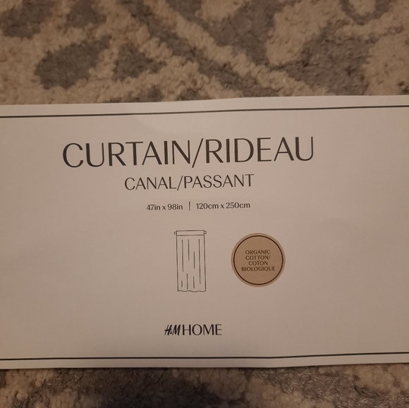 H&M Christmas Tree Printed Canvas Curtain Panel NEW - Picture 5 of 6